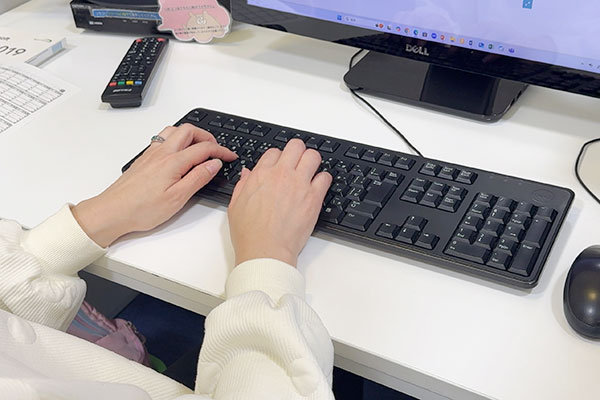 ユーカリが丘教室 タイピング練習の様子