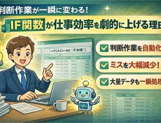 判断作業が一瞬に変わる！IF関数が仕事効率を劇的に上げる理由