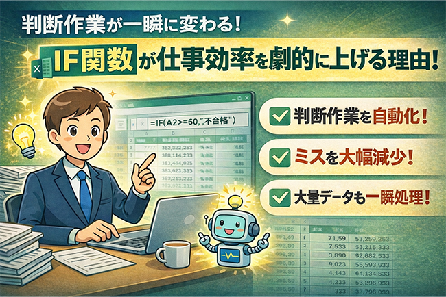 判断作業が一瞬に変わる！IF関数が仕事効率を劇的に上げる理由