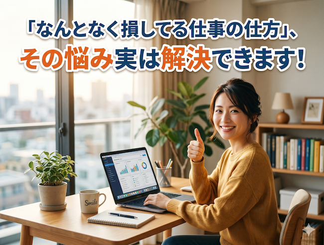 「なんとなく損してる仕事の仕方」その悩み、実は解決できます！
