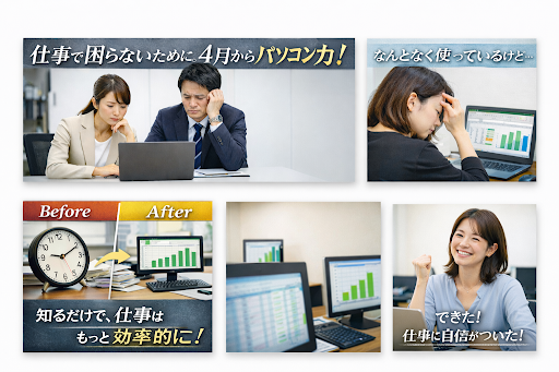 仕事で困らないために。4月から始める“パソコンの基礎力”