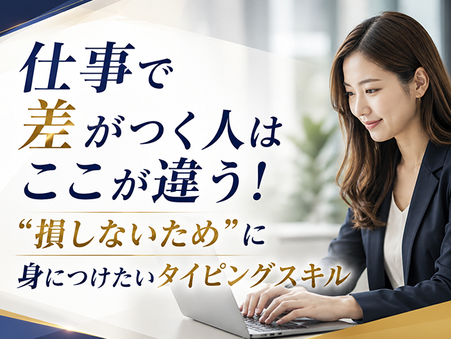 仕事で差がつく人はここが違う！“損しないため”に身につけたいタイピングスキル
