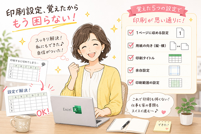 画面では完璧なのに…印刷するとズレるのはなぜ?Excelで毎回困る印刷設定5選