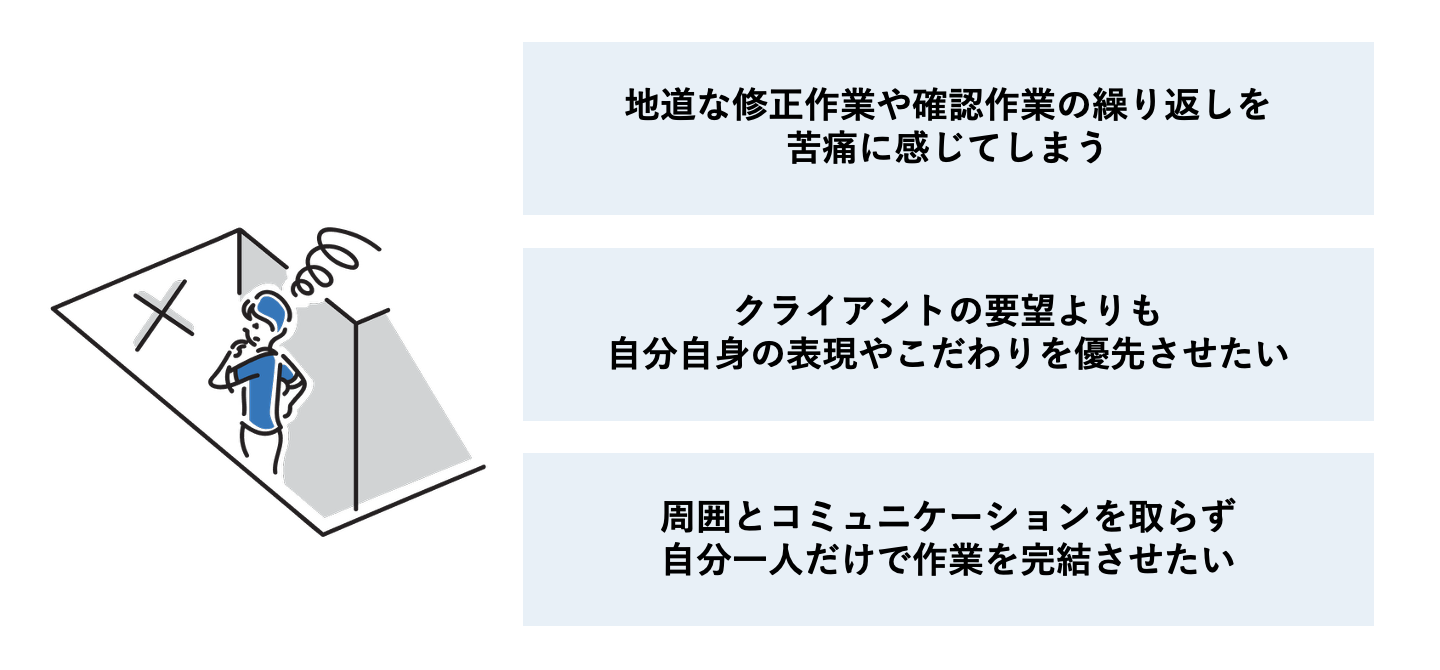 逆にWebデザイナーに向いていない人の傾向は