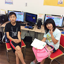 受講生 ‐ 中西 志天さん(14)<br />中西 美志さん(10)