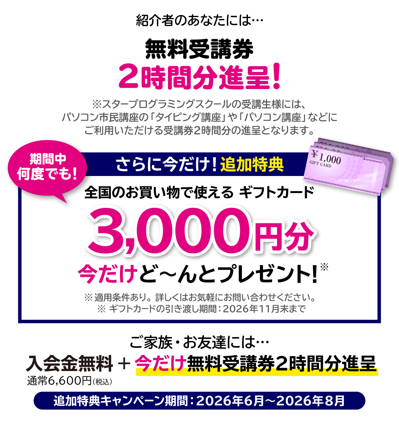 紹介者のあなたには…